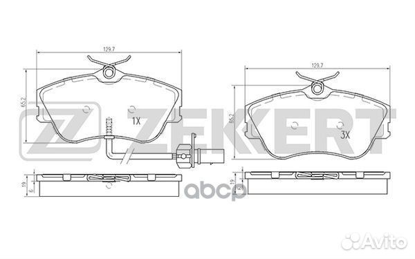 Колодки торм. диск. передн. VW Transporter IV 9