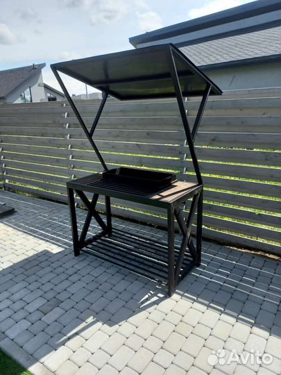 Мангал с крышей