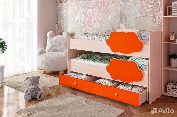 Кровать двухъярусная выкатная 