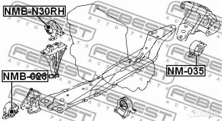 Febest nmbn30RH NMB-N30RH febest Сайлентблок право