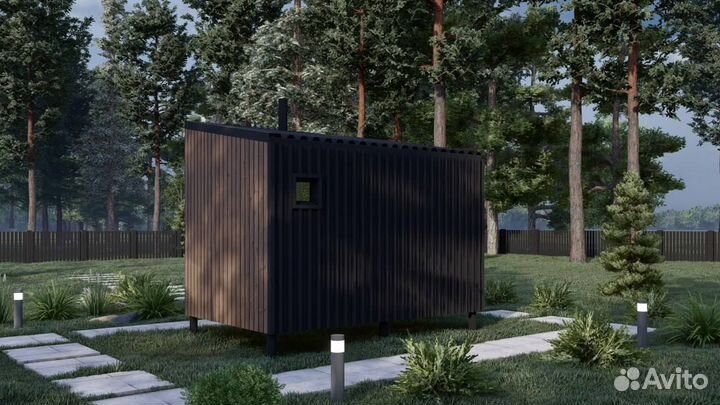 Готовый модульный дом минибарн 21м2