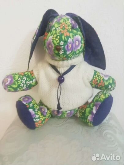 Зайка текстильный