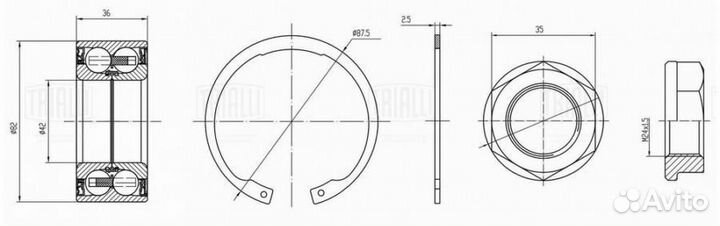 CS 2070 CS2070 Подшипник ступcitroen C3C4C5DS3peugeot 20730083073085008 00 пер