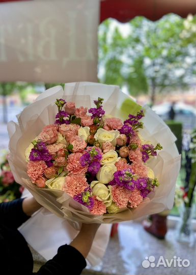 Букет цветов, 101 роза, 51 роза, тюльпаны