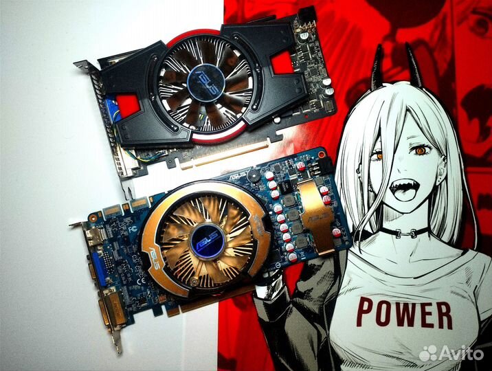 Две видеокарты, рабочие на 1гб и 0.5 гб