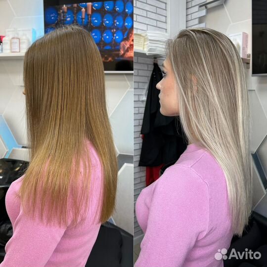 Окрашивание волос, сложное окрашивание, блонд