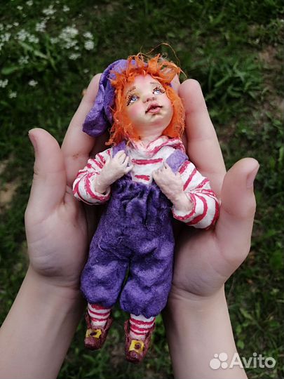 Ватная игрушка гномик