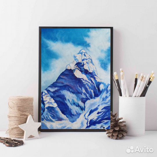 Картина маслом природа Горы горный пейзаж