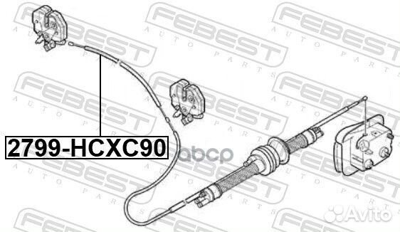 Трос привода открывания замка капота volvo XC90