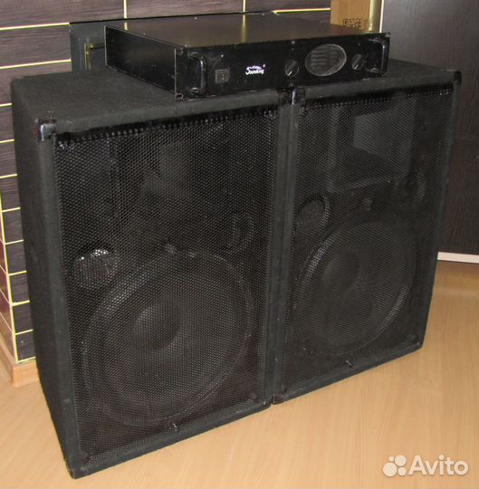 Колонки Wharf-D 1200W Pro 2шт+Усилитель звука SK