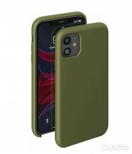 Чехол на айфон с защитой камеры iPhone 11 зеленый