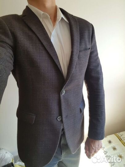 Пиджак мужской шерстяной, клетка