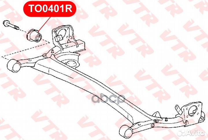 Сайлентблок балки задней подвески VTR 4806127010