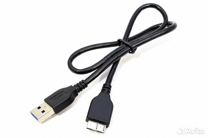 Кабель USB-microusb3.0 для USB HDD боксов черный