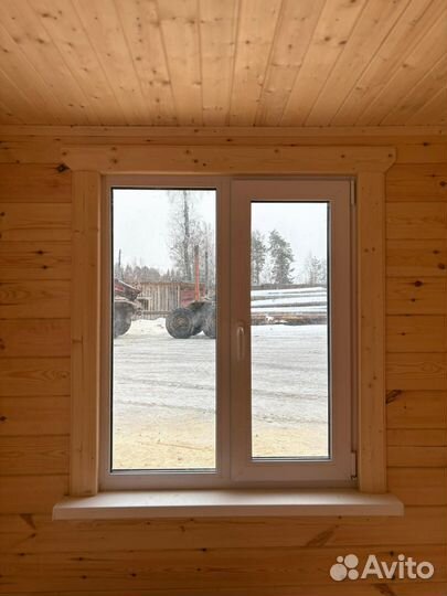 Готовая баня из бруса 2.3 x 7 м. от производителя