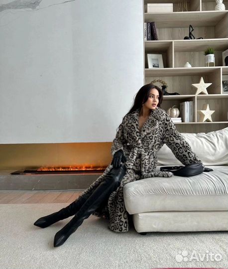 Шуба экомех барс