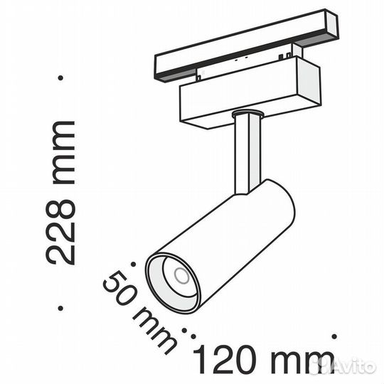 Трековый светодиодный светильник Maytoni Track Lamps TR019-2-10W3K-B