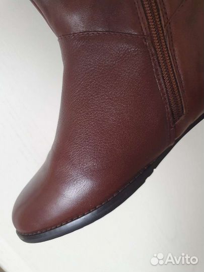 Сапоги. Нат.кожа.зима. стелька 26,5, на шир.голен