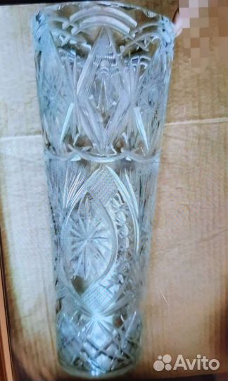 Хрустальная Ваза. Высокая. времён СССР