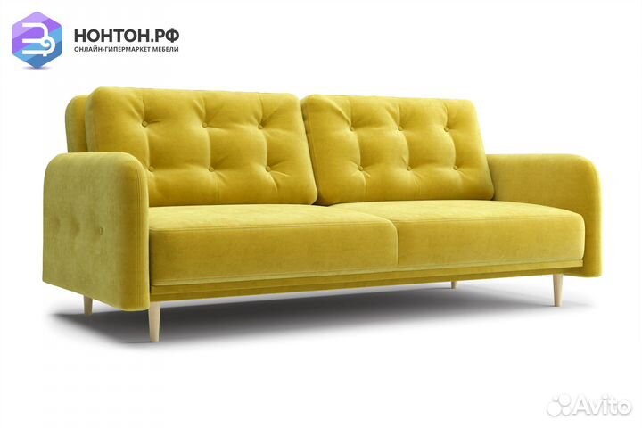 Диван книжка Париж горчичный