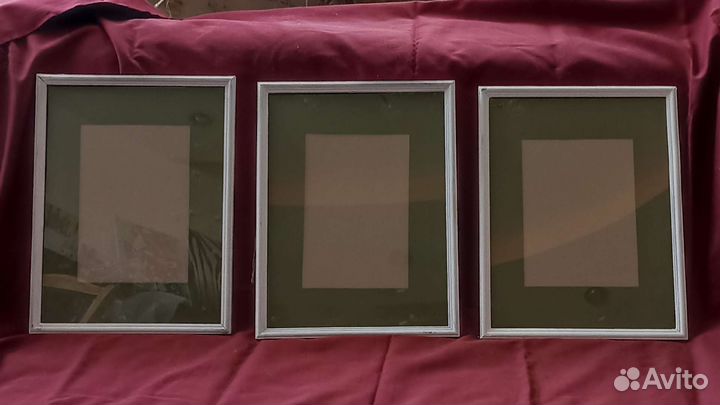 Рамки для картин акварели с паспарту под стеклом