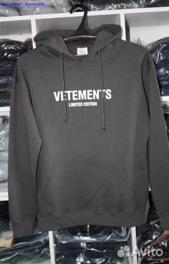 Худи vetements серое vhq (Арт.68623)