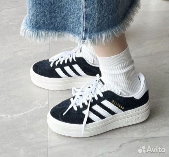 Adidas Gazelle Bold Core Black White