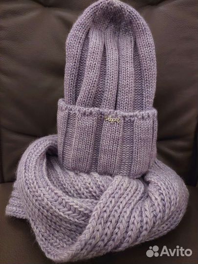 Комплект шапка и снуд женский