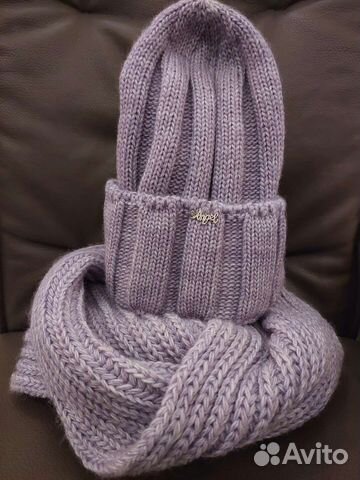 Комплект шапка и снуд женский