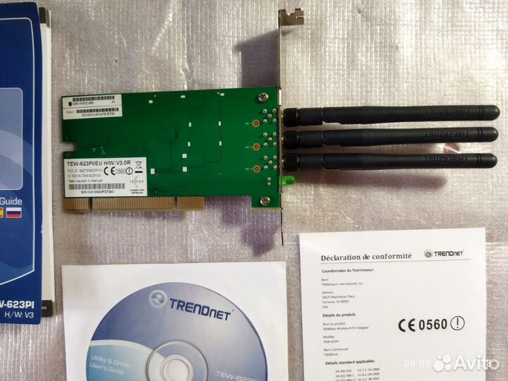 Новый PCI-адаптер 300 Мбит/с Wireless N