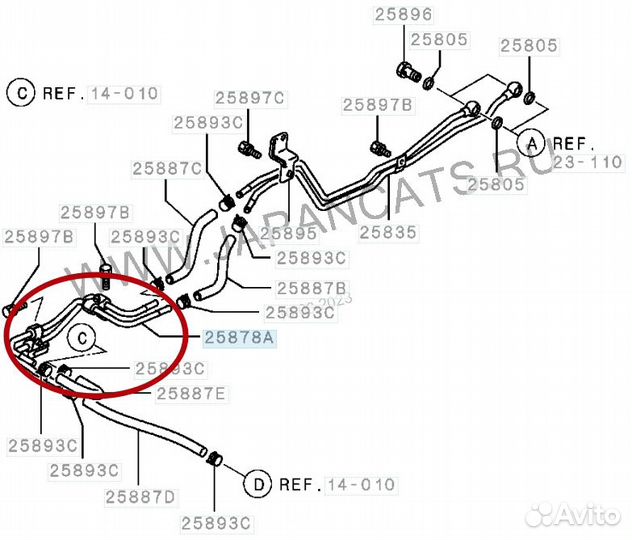 Pajero 3 - 4,Трубки охлаждения АКПП