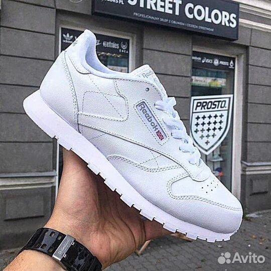 Кроссовки Reebok Classic Leather White из Кожи