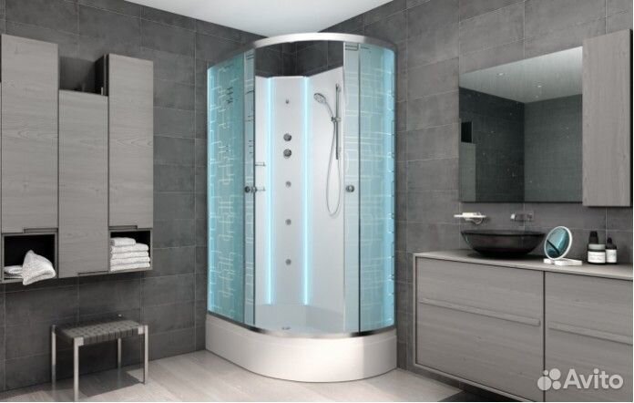 Душевая кабина AvaCan EM2712 N LED с гидромассажем левая