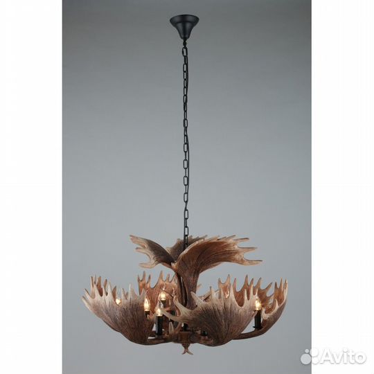 Люстра освещение в стиле ретро из рогов оленя