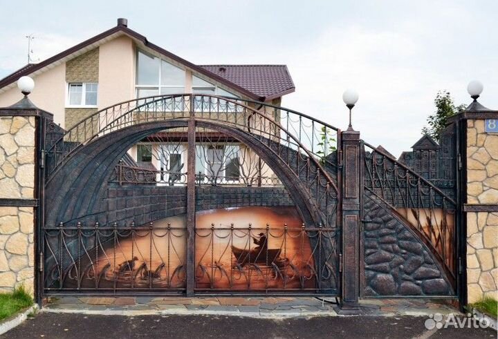 Кованые ворота, калитки