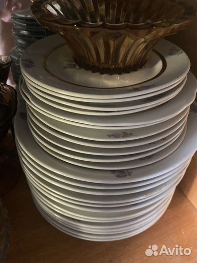 Набор столовой посуды»Розы».Тарелки «Дулево»