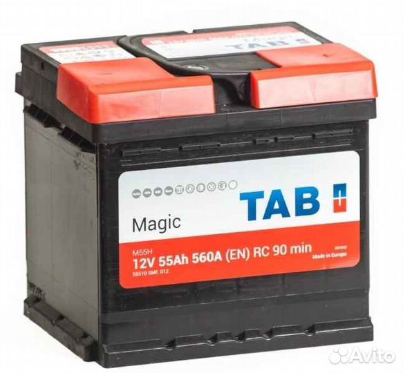 Аккумулятор Tab Magic 55Ач обратная полярность