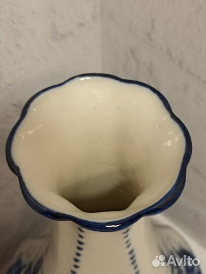 Ваза фарфор, Гжель. 16,5 см