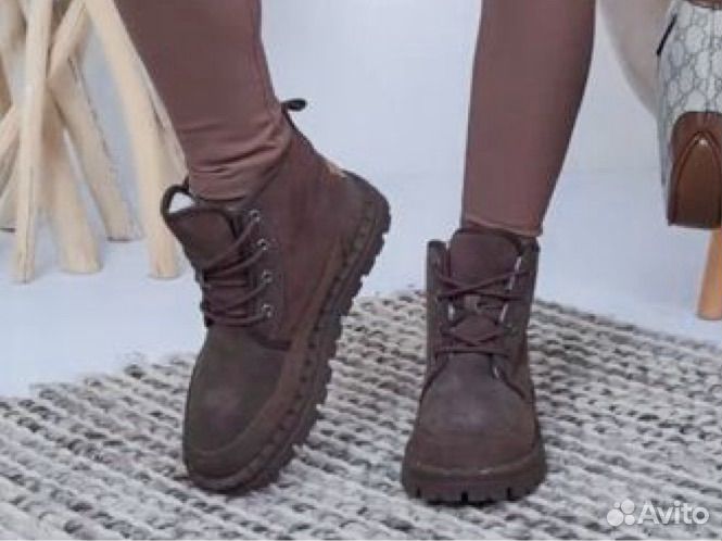 Ботинки зимние натуральный мех и натур замша
