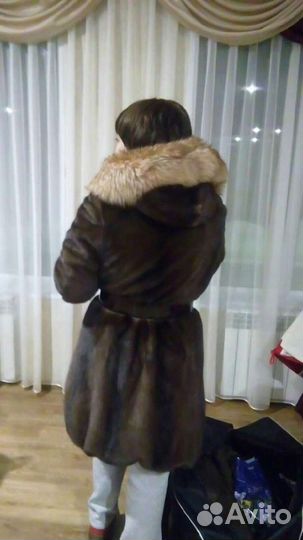 Шуба норковая с капюшоном 46 -48