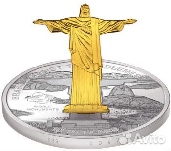 3D монета Рио-де-Жанейро серебро 999