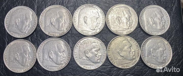 5 марок 1935-36 серебро