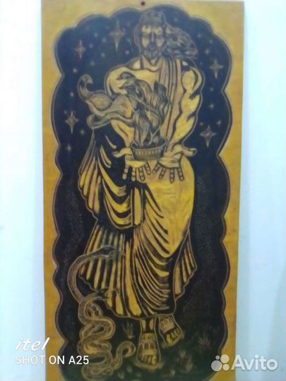 Картина по дереву