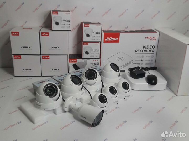 Комплект видеоналюдения 4Мп Dahua 8 камер