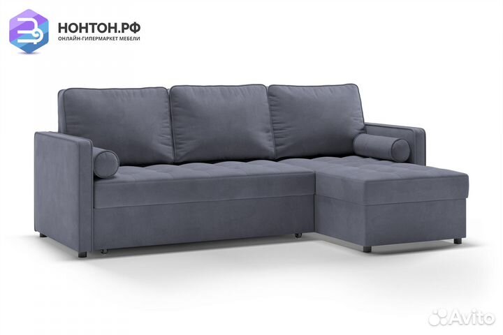 Диван угловой тик-так Модо темно-серый