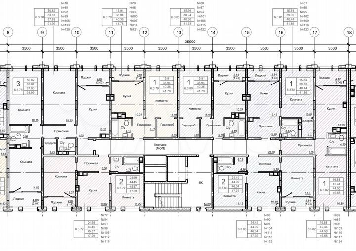 3-к. квартира, 92,1 м², 2/9 эт.
