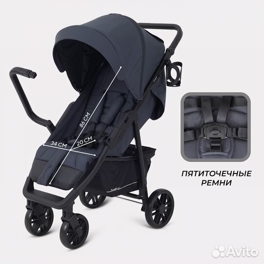 Коляска детская Rant basic Vega RA105, Graphite