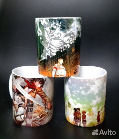 Кружка с персонажами из аниме 