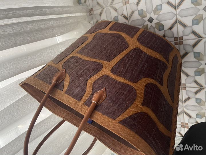 Большая плетёная корзина для белья, пледов, сумка