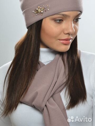 Шапка женская трикотажная новая весна-осень